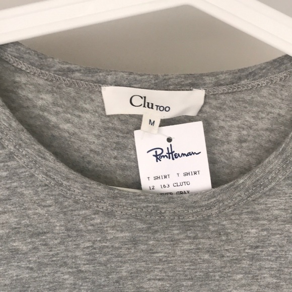 *NEW* CluToo plaid woven and knit mix round shirt - Picture 3 of 3